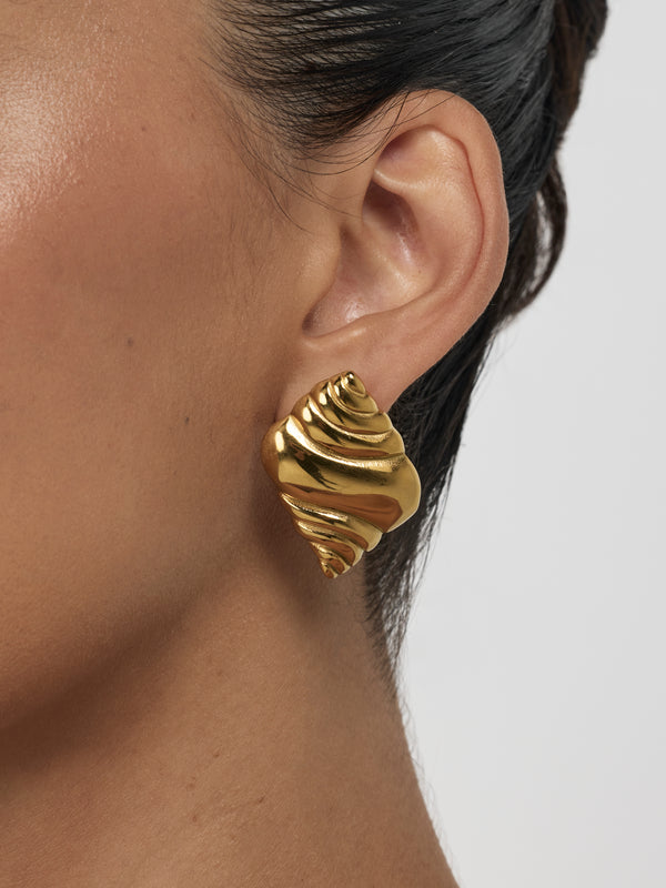 SHEIKE Dusk Earrings Gold 1007584 Model Image