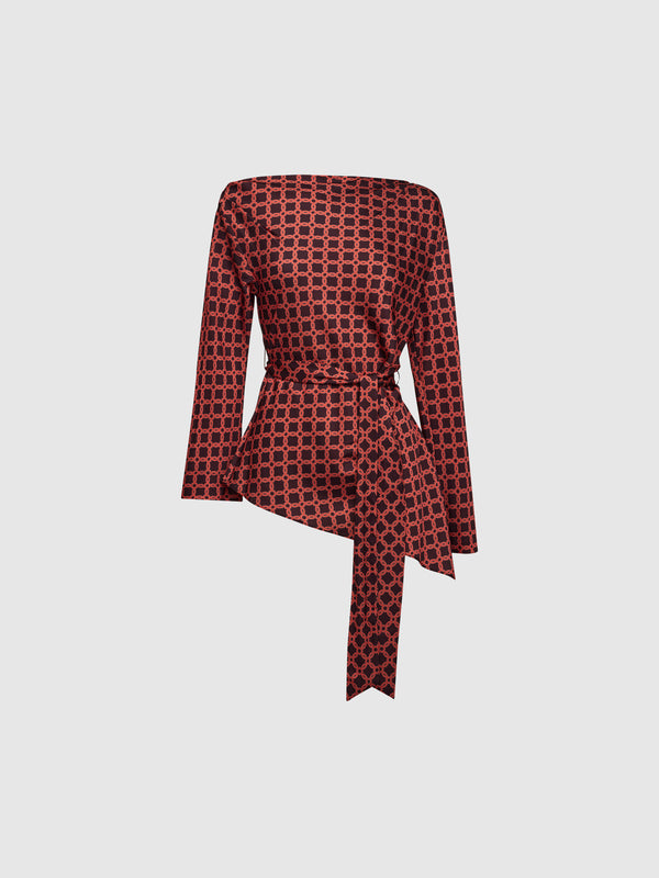 SHEIKE Remi Top Geo Print 1007614 Ghost Image