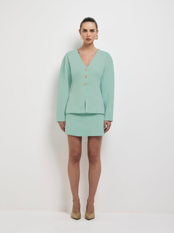 size8 SHEIKE Bailey Knit Cardigan 1007626 Mint Front Image