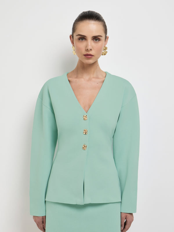 SHEIKE Bailey Knit Cardigan 1007626 Mint Detail Image