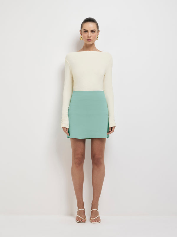 Size8 SHEIKE Bailey Knit Mini Skirt Mint 1007628 Front Image