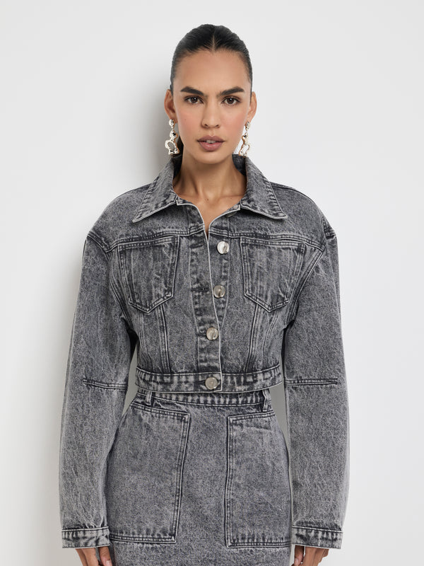 Size8 SHEIKE Genesis Denim Jacket Grey 1007645 Detail Image