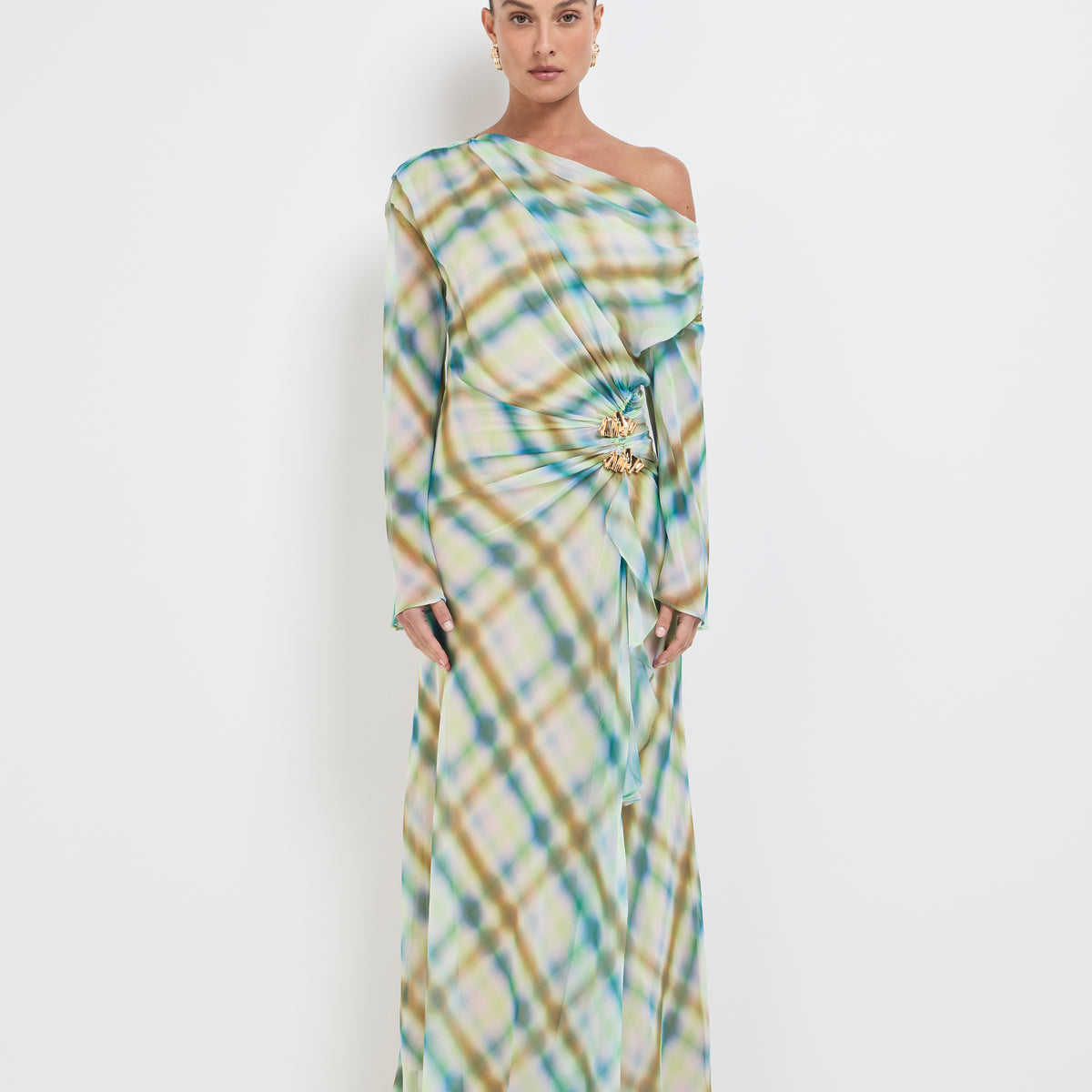 Sheike Venus Work Dresses English Rose Maxi Dress Mint 3D Floral