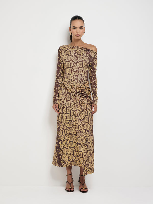 Size8 SHEIKE Daphne Midi Dress Animal 1007652 Front Image