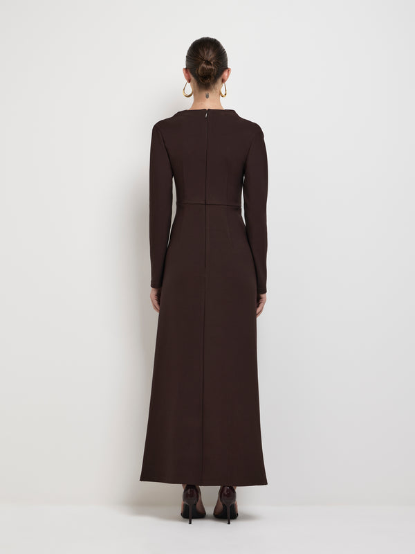 SHEIKE Alicia Maxi Dress Mocha 1007662 Back Image