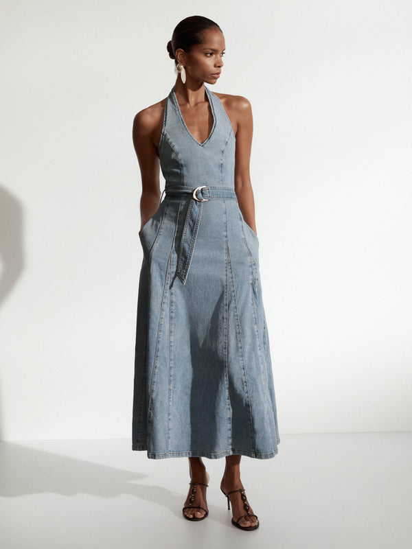 SHEIKE Emma Denim Dress Blue 1008066 Campaign Image