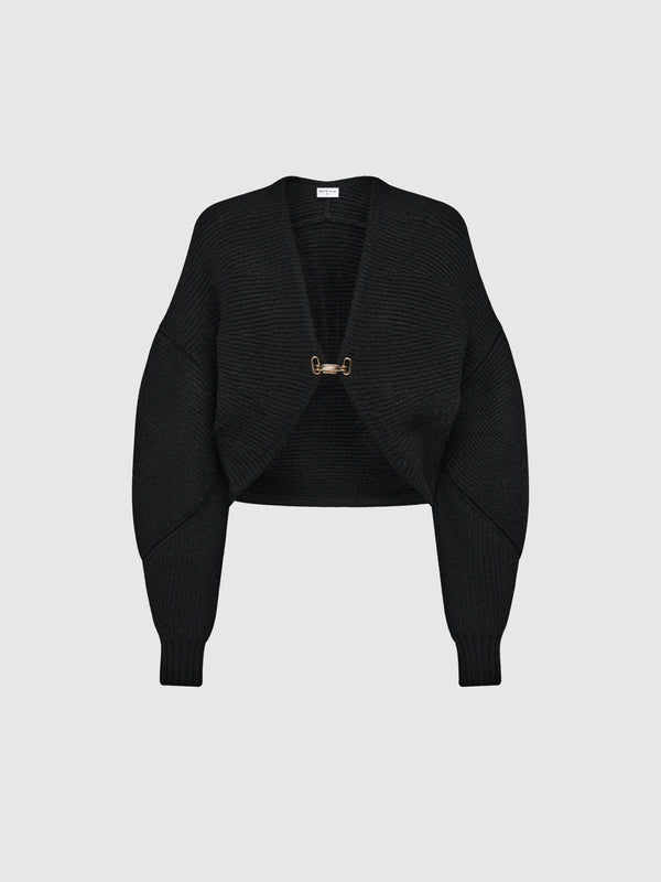 SHEIKE Camille Crop Cardi Black 1007675 Ghost Image