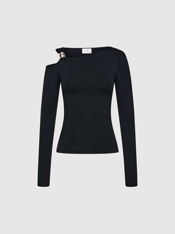 SHEIKE Gabriella Knit Top Black 1007679 Ghost Image