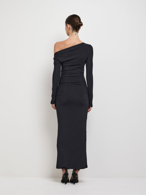 SHEIKE Mya Dress Black Metallic 1007706 Back Image