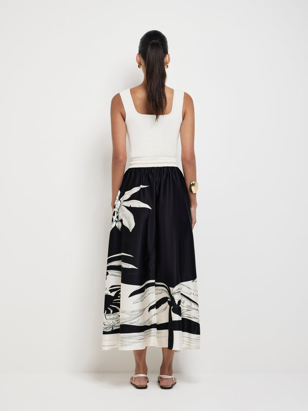 SHEIKE Midnight Palms Skirt Print 1007707 Back Image