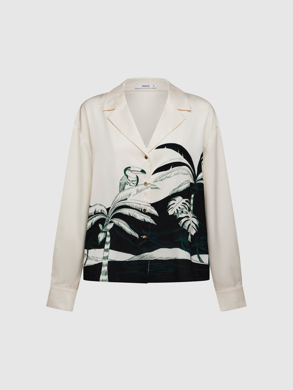 SHEIKE Midnight Palms Shirt Print 1007708 Ghost Image