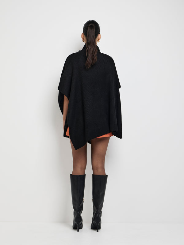 SHEIKE Eloise Poncho Black 1007745 Back Image