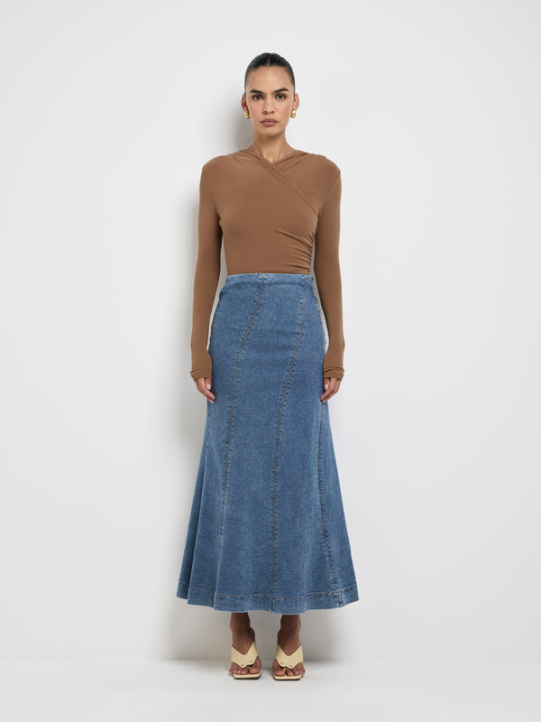SHEIKE Ria Denim Skirt Denim 1007756 Front Image