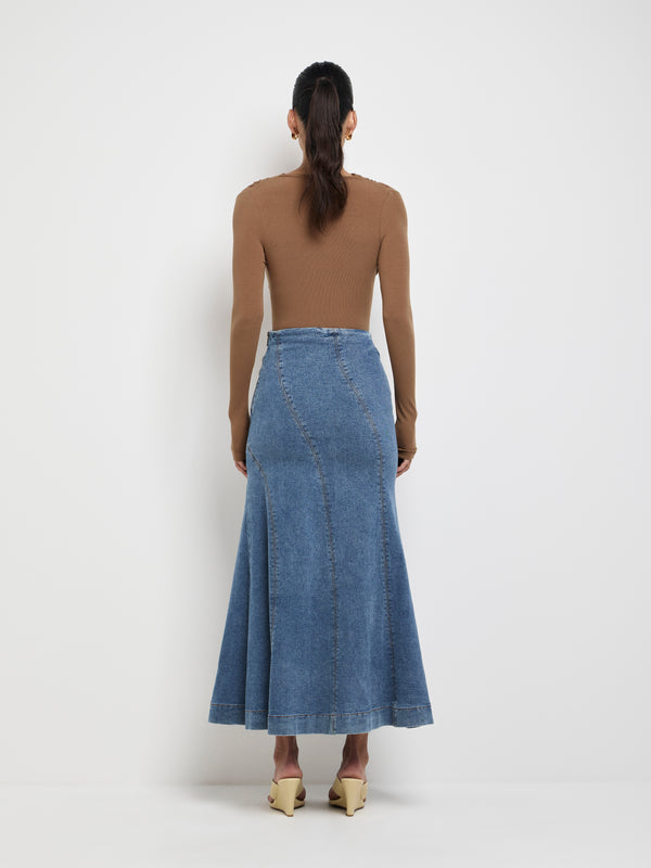 SHEIKE Ria Denim Skirt Denim 1007756 Back Image