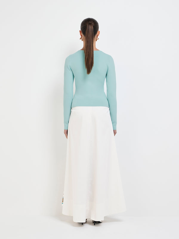 SHEIKE Adora Knit Top Blue 100773 Back Image