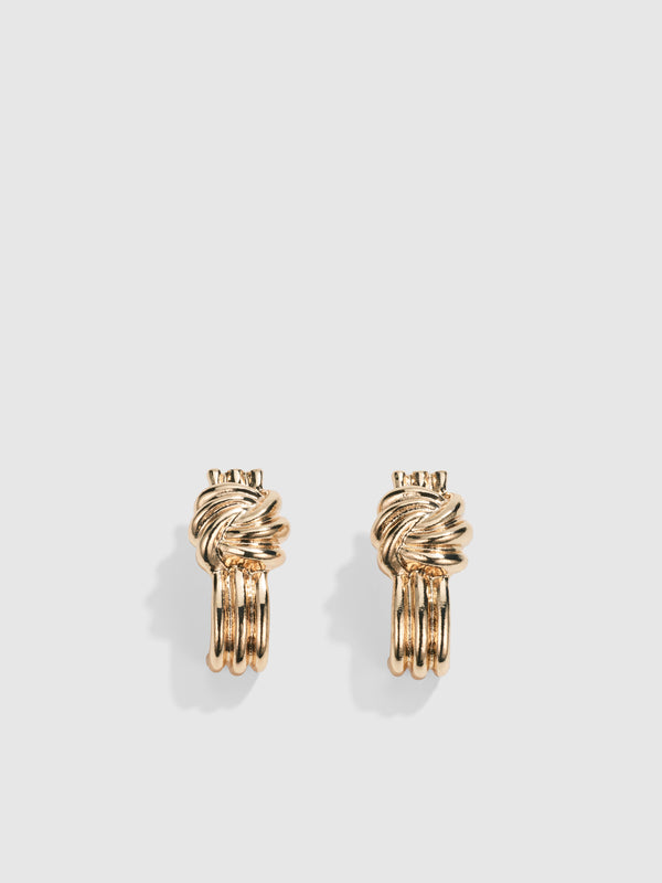 SHEIKE Knot Earrings Gold 1007781 Ghost Image