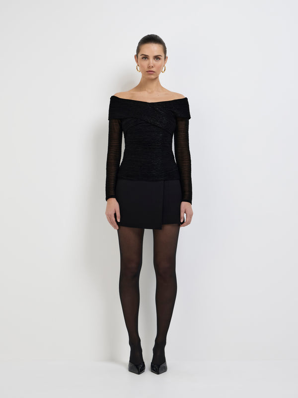 SHEIKE Holly Mini Skirt Black 1007826 Front Image Styled