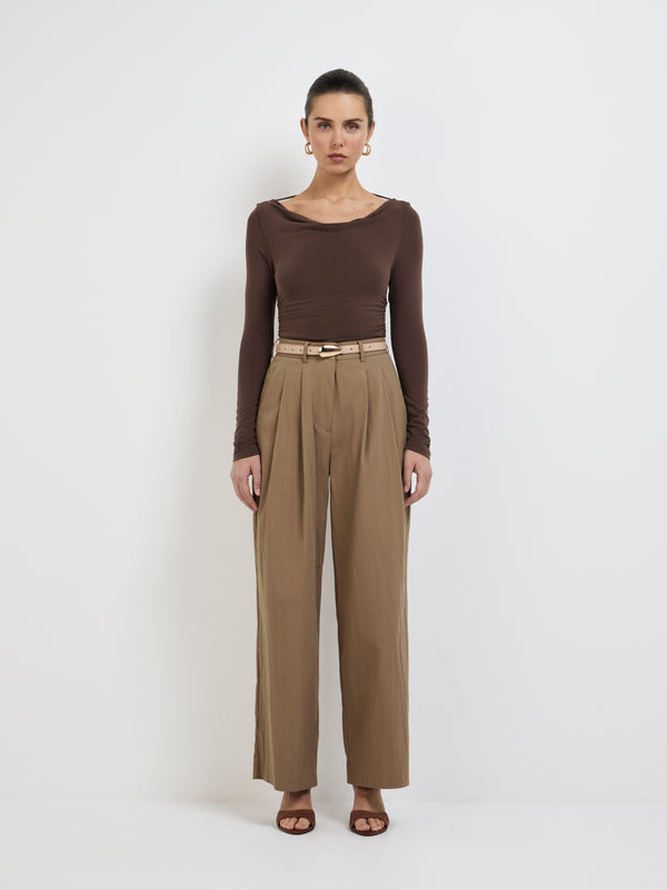 SHEIKE Melanie Pant Tan 1007836 Front Styled Image
