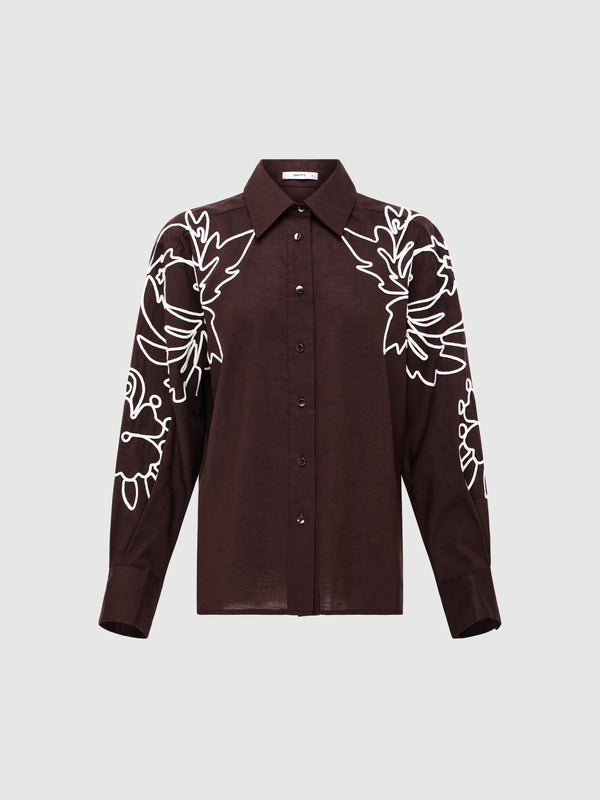SHEIKE Jardan Shirt Floral 1007842 Ghost Image