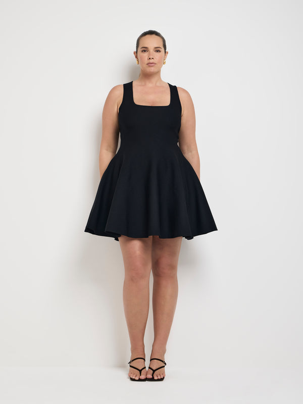 Size16 SHEIKE Galleria Knit Dress Black 1007863 Front Image