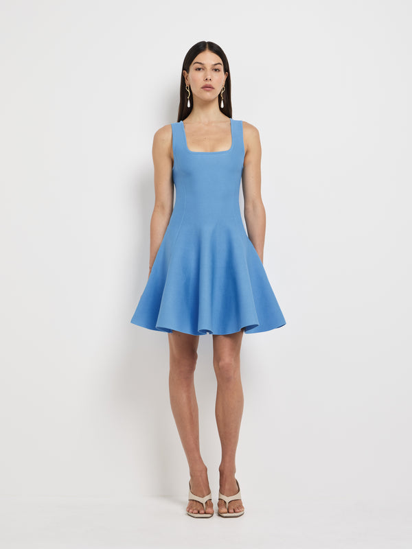 Size6 SHEIKE Galleria Knit Dress Sky Blue 1007881 Front Image