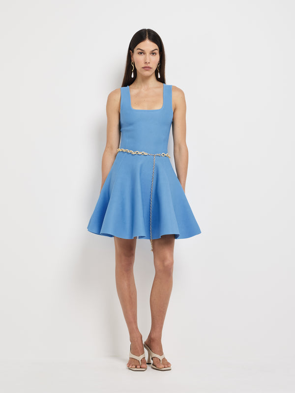 SHEIKE Galleria Knit Dress Sky Blue 1007881 Front Image Styled