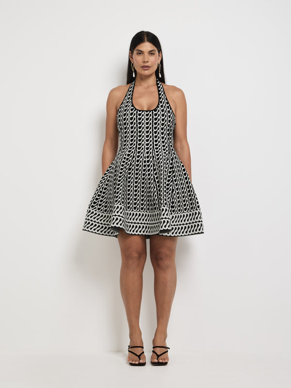 Size12 SHEIKE Isla Mini Dress Geo Print 1007895 Front Image