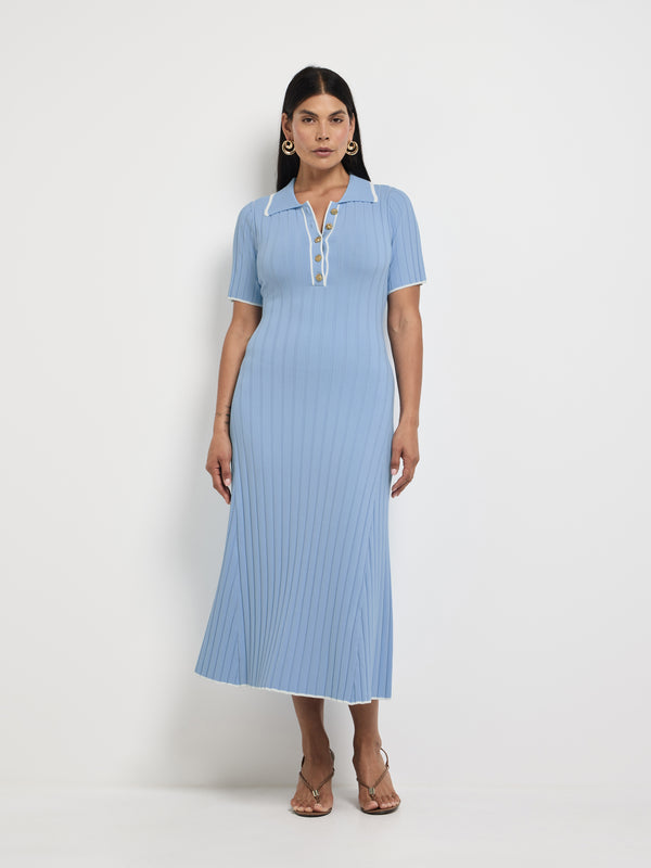 Size12 SHEIKE Bambi Midi Dress Blue 1007919 Front Image