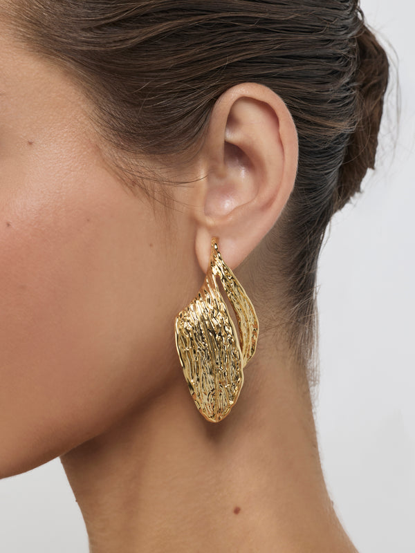 SHEIKE Jules Earrings Gold 1007935 Model Image