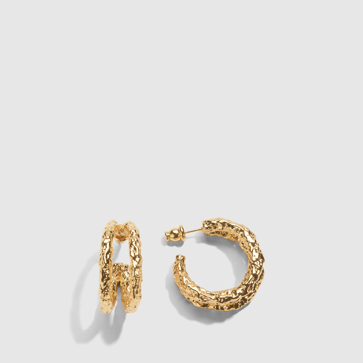 Westwood Earrings Gold Double Hoop Earring SHEIKE