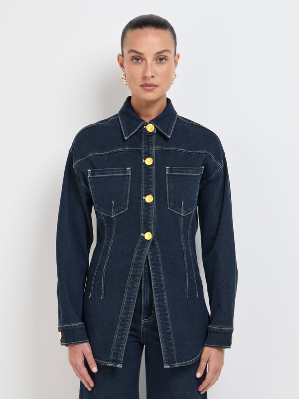 Size8 SHEIKE Broadway Denim Short Indigo 1007943 Detail Image