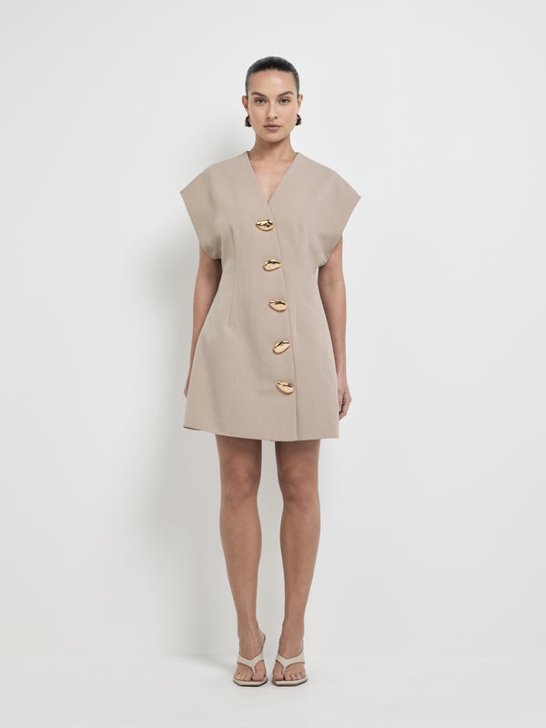 Size8 SHEIKE Rosalie Mini Dress Mushroom 1007962 Front Image