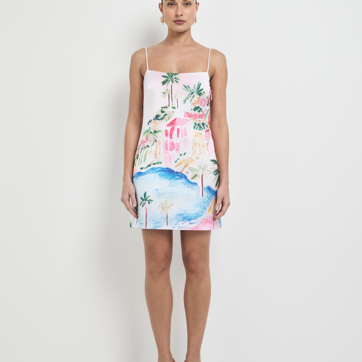 Mini Dress with Striped Pattern - Riviera Chic main image 0