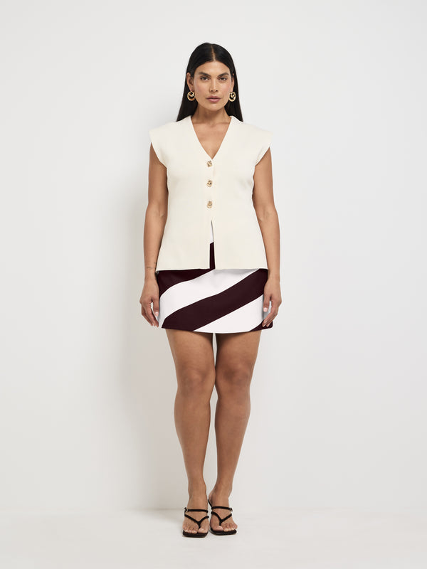 Size12 SHEIKE Lola Mini Skirt Stripe 1007736 Front Image