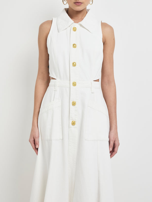SHEIKE Maeve Denim Dress White 1007976 Detail Image