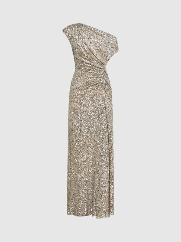 SHEIKE Martina Maxi Dress Silver 1008455 Ghost Image