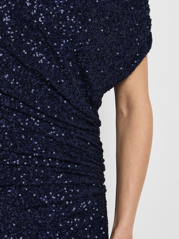 SHEIKE Martina Maxi Dress Navy 1008026 Fabric Image