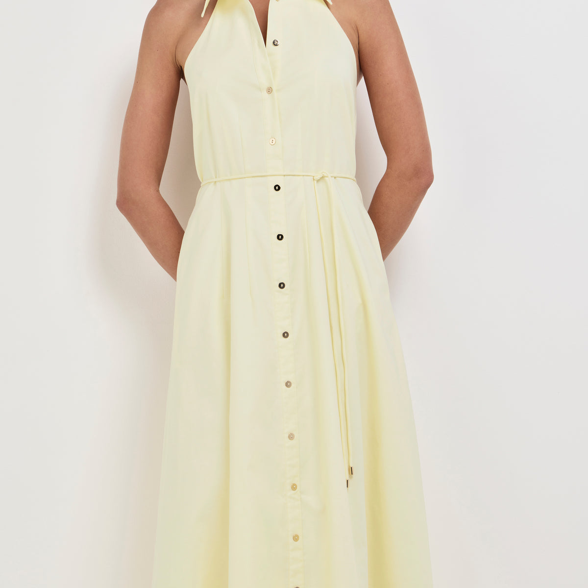 Provence Maxi Dress Limoncello | Halter A-line Dress