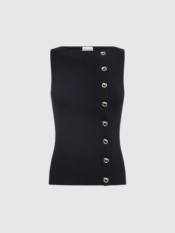 SHEIKE Clement Knit Top Black 1008052 Ghost Image