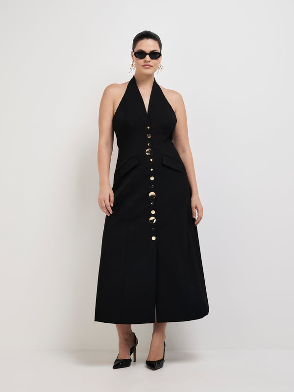 Size12 SHEIKE Shai Maxi Dress Black 1008053 Front Image