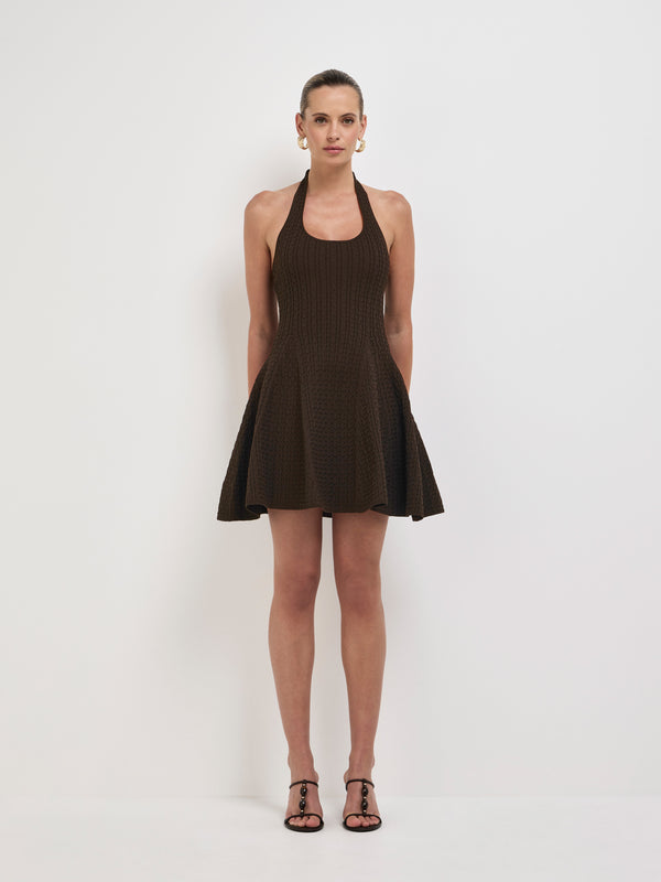 Size8 SHEIKE Alessia Mini Dress Chocolate 1008055 Front Image