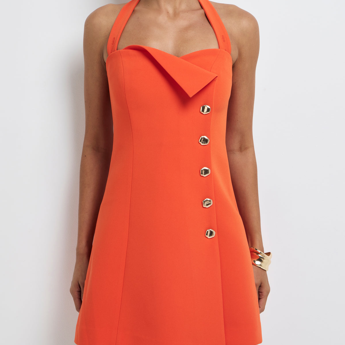 Elle Mini Dress Orange | Strapless Dress