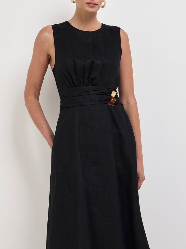 SHEIKE Luna Midi Dress Black 1008070 Detail Image
