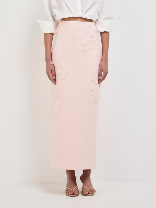 Size8 SHEIKE La Fleur Midi Skirt Pink 1008081 Close Up Image