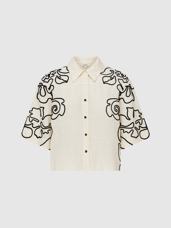 SHEIKE Outline Floral Shirt Floral 1008096 Ghost Image