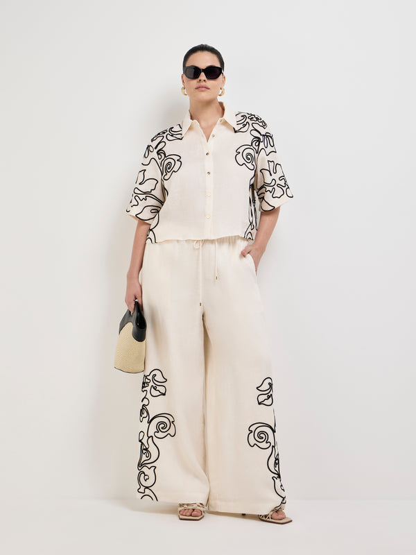 Size12 SHEIKE Outline Floral Shirt Floral 1008096 Front Image