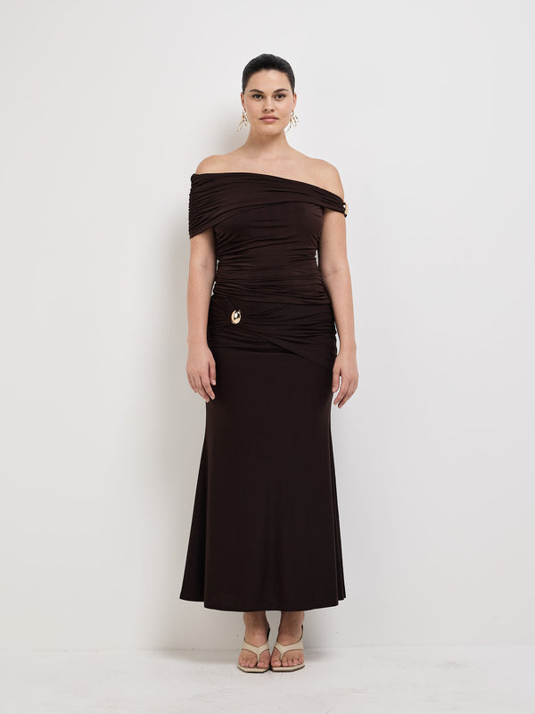 Size12 SHEIKE Marta Top Brown 1008100 Front Image