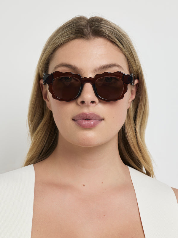 SHEIKE Lucie Sunglasses Chocolate 1008122 Model Image