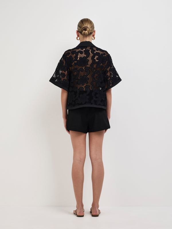 SHEIKE Spring Romance Shirt Black 1008148 Back Image