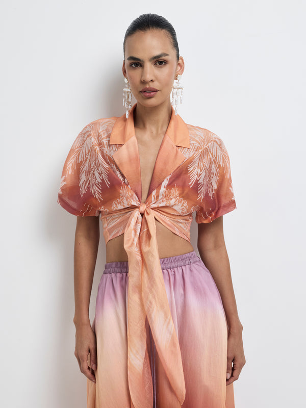 Size8 SHEIKE Sunset Palms Shirt Floral 1008149 Detail Image